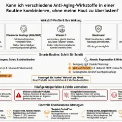 Kombiniere Ceramid und Vitamin C für eine starke Hautbarriere und strahlenden Teint. Morgens Vitamin C, abends Retinol.