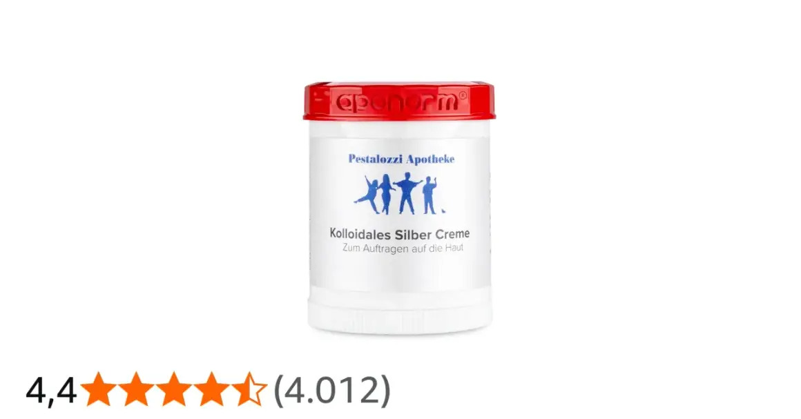 Kühlende Kolloidales Silber Creme von Pestalozzi Apotheke, ideal zur Hautpflege.