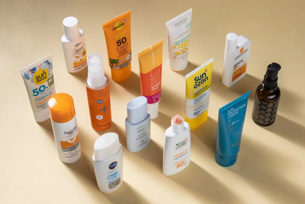 Sonnencremes mit Diethylamino Hydroxybenzoyl Hexyl Benzoate für den Schutz vor UV-Strahlung.