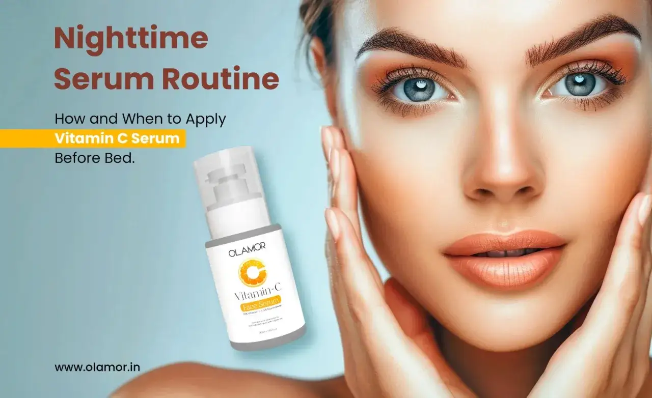 Gesichtspflege am Abend: Vitamin C Serum für strahlende Haut.