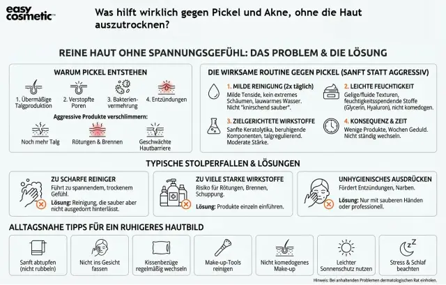 Was hilft gegen Pickel? Die richtige Routine und Wirkstoffe