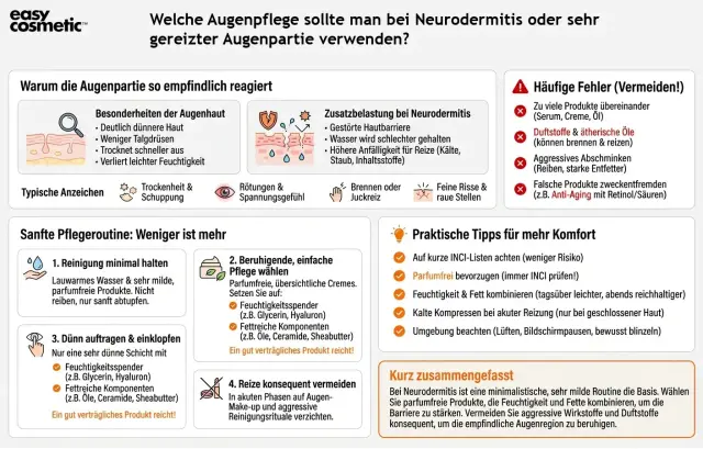 Neurodermitis an den Augen - Pflege und wichtige Warnzeichen